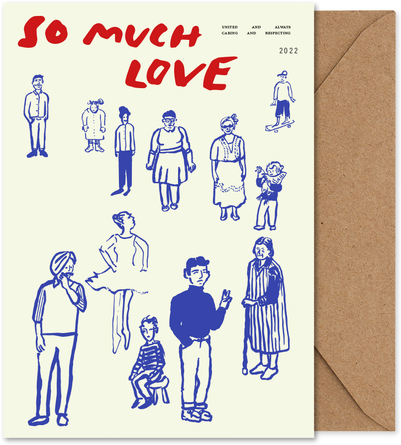 So Much Love -  Folded Art Card