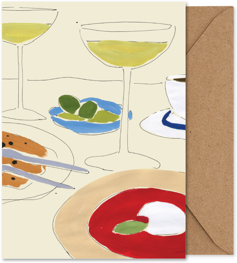 Martini Break - Folded Art Card