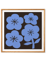 Ladda upp bild till gallerivisning, Blue Flowers - Acoustic Panel
