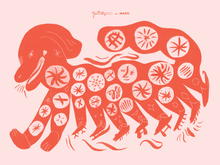 Load image into Gallery viewer, CHINESE DOG - RED/PINK
