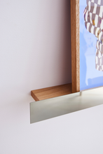 Ladda upp bild till gallerivisning, Floating Gallery Shelf - Polished stainless steel / oak
