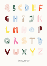 Ladda upp bild till gallerivisning, Alphabet Spaghetti - färgglad (engelska)
