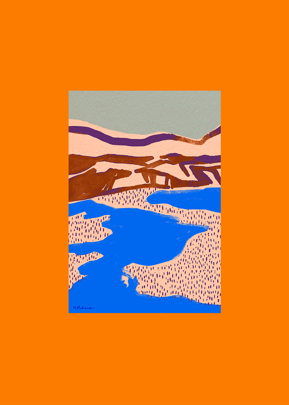 Orange landskap