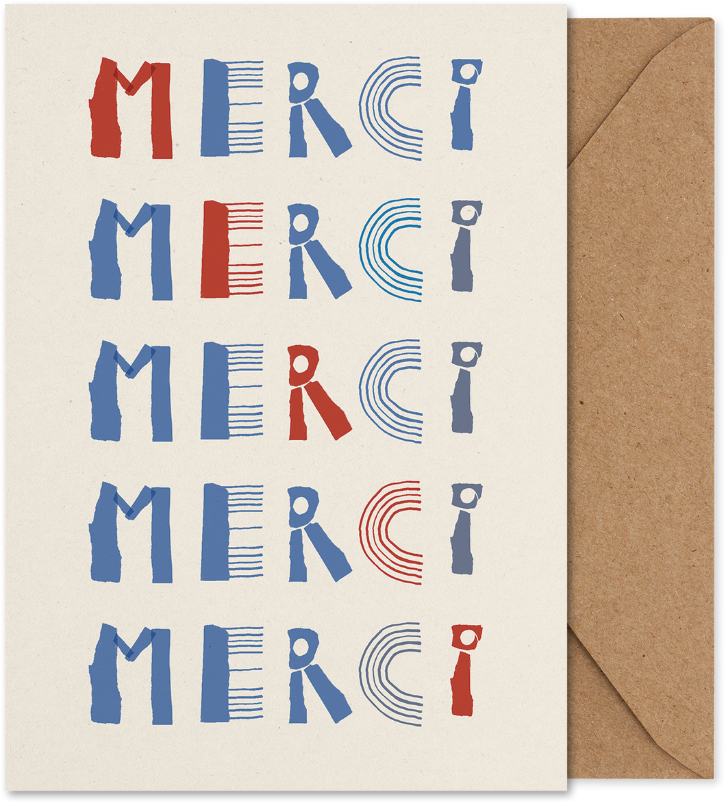 Merci  - Folded Card